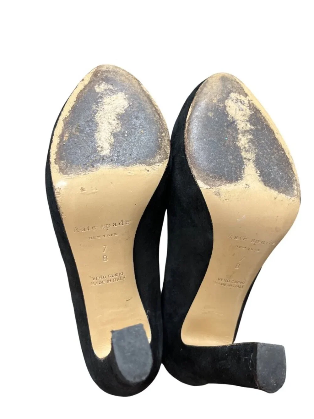 Kate Spade wms Italy made black leather suede 4.5